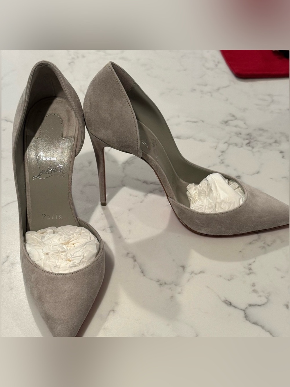 Christian Louboutin Grey Suede - Irizia  Sz 38/8 - Picture 5 of 5